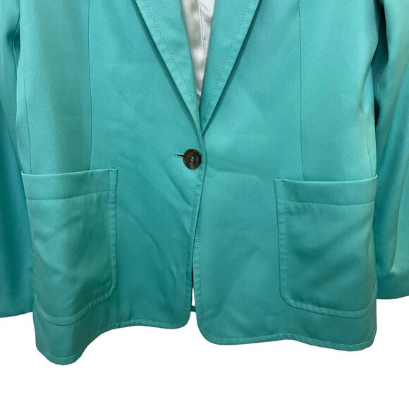 Reiss Ember Notched Single Button Blazer Green Tailored Lined Womens Size 12 - Picture 10 of 16